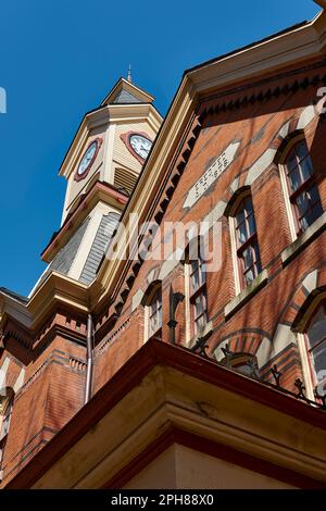 Vecchio palazzo di tribunale e torre dell'orologio, Salisbury, Maryland USA. Foto Stock