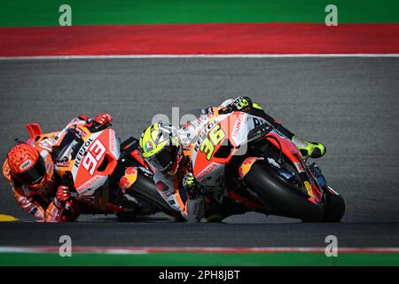 Portimao, Algarve, Portogallo. 25th Mar, 2023. PORTIMAO, ALGARVE, PORTOGALLO - 25 MARZO: Joan Mir di Spagna compete con il team Repsol Honda durante la MotoGP del Portogallo - Qualifiche all'Autodromo Internacional do Algarve il 25 marzo 2023 a Portimao, Algarve, Portogallo. (Foto & Copyright by Octavio PASSOS/ATPImages) (PASSOS Octavio/ATP/SPP) Credit: SPP Sport Press Photo. /Alamy Live News Foto Stock