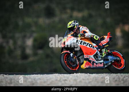 Portimao, Algarve, Portogallo. 25th Mar, 2023. PORTIMAO, ALGARVE, PORTOGALLO - 25 MARZO: Joan Mir di Spagna compete con il team Repsol Honda durante la MotoGP del Portogallo - Qualifiche all'Autodromo Internacional do Algarve il 25 marzo 2023 a Portimao, Algarve, Portogallo. (Foto & Copyright by Octavio PASSOS/ATPImages) (PASSOS Octavio/ATP/SPP) Credit: SPP Sport Press Photo. /Alamy Live News Foto Stock