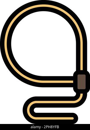 Forte icona del lazo. Contorno forte icona vettore lasso per web design isolato su sfondo bianco piatto Illustrazione Vettoriale