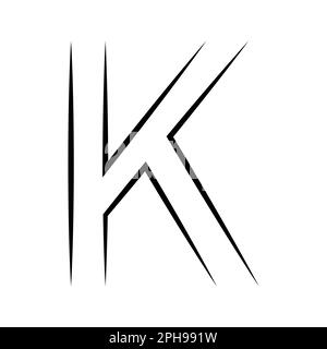 Logo lettera k icona asse alfabeto logotipo k emblema Illustrazione Vettoriale