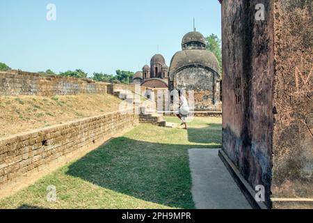 vecchio complesso di templi a pathra medinipore Foto Stock