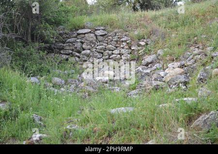Grecia, Tessaglia, Larisa, Elassona Flampouro Village Old zona dei mulini ad acqua Foto Stock