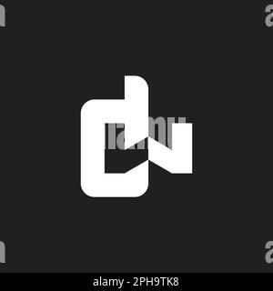lettera dw semplice vettore di logo geometrico Illustrazione Vettoriale