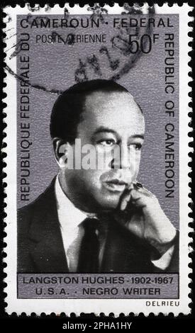 La scrittrice americana Langston Hughes ha celebrato il francobollo africano Foto Stock