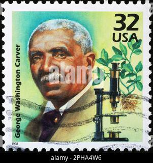 George Washington Carver sul francobollo americano Foto Stock