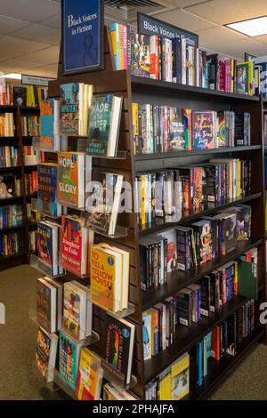 Barnes & Noble Booksellers sulla Fifth Avenue a New York City ha una vasta selezione di libri e riviste, USA 2022 Foto Stock