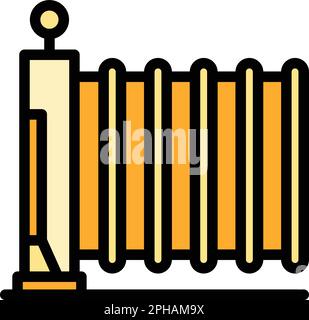 Icona di parcheggio Smart Gate. Contorno Parcheggio Smart gate vettoriale icona per web design isolato su sfondo bianco colore piatto Illustrazione Vettoriale