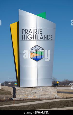 Pleasant Prairie, WI - 19 marzo 2023: Un parco aziendale Prairie Highlands segno casa di fabbrica Haribo Foto Stock