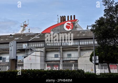 Marsiglia, Francia. 23rd Mar, 2023. La nave passeggeri Danielle Casanova attraccò al porto mediterraneo francese di Marsiglia. (Foto di Gerard Bottino/SOPA Images/Sipa USA) Credit: Sipa USA/Alamy Live News Foto Stock