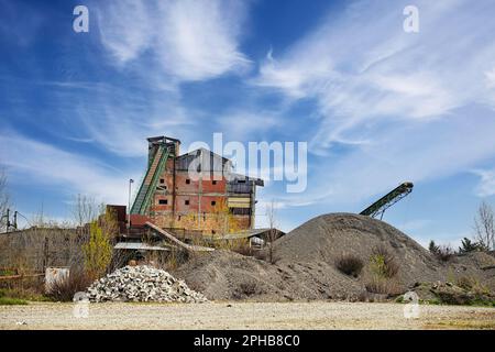 Vecchio edificio abbandonato fabbrica Foto Stock