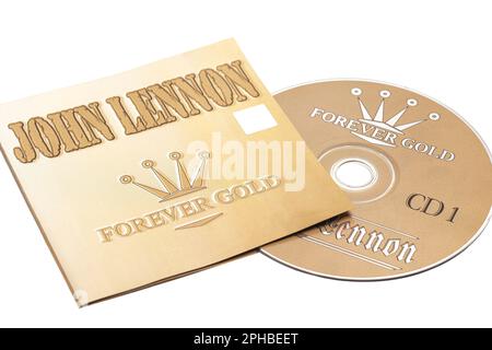 Mosca, Russia, 27 marzo 2023: CD di John Lennon - Forever Gold Foto Stock