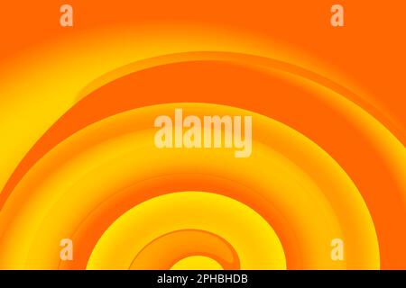 Illustrazione creativa di sfondo giallo e arancione, fluido, liquido, ondulato, sfondo di forma dinamica, alla moda e moderno. Foto Stock
