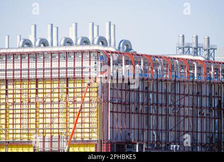 Phoenix, Arizona - Marzo 08 2023: Costruzione in corso della Taiwan Semiconductor Manufacturing Company (TSMC) wafer Fab 21 a North Phoenix. Foto Stock