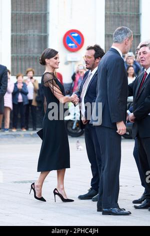 Cadice, Andalusia, Spagna. 27th Mar, 2023. La regina Letizia di Spagna partecipa al Concerto 'tempo de Luz' al Gran Teatro Falla il 27 marzo 2023 a Cadice (Credit Image: © Jack Abuin/ZUMA Press Wire) SOLO PER USO EDITORIALE! Non per USO commerciale! Credit: ZUMA Press, Inc./Alamy Live News Foto Stock