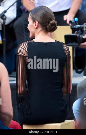 Cadice, Andalusia, Spagna. 27th Mar, 2023. La regina Letizia di Spagna partecipa al Concerto 'tempo de Luz' al Gran Teatro Falla il 27 marzo 2023 a Cadice (Credit Image: © Jack Abuin/ZUMA Press Wire) SOLO PER USO EDITORIALE! Non per USO commerciale! Credit: ZUMA Press, Inc./Alamy Live News Foto Stock