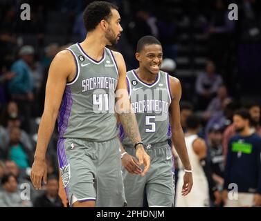 Sacramento, California, Stati Uniti. 27th Mar, 2023. Nel quarto trimestre durante una partita al Golden 1 Center di Sacramento, lunedì 27 marzo 2023. (Credit Image: © Paul Kitagaki Jr./ZUMA Press Wire) SOLO PER USO EDITORIALE! Non per USO commerciale! Credit: ZUMA Press, Inc./Alamy Live News Foto Stock