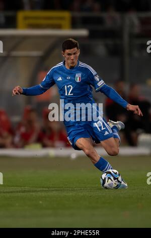 Matteo Pessina (Italia) Durante la partita UEFA 'European qualificatori Germania 2024' tra Malta 0-2 Italia allo Stadio TaQuali il 26 marzo 2023 a Malta, Malta. (Foto di Maurizio Borsari/AFLO) Foto Stock