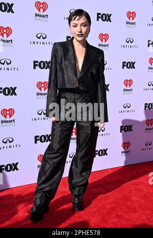 Hollywood, Stati Uniti. 27th Mar, 2023. EZI in arrivo ai 2023 iHeartRadio Music Awards che si terranno presso il Dolby Theatre il 27 marzo 2023 a Hollywood, California. © Tammie Arroyo/AFF-USA.com Credit: AFF/Alamy Live News Foto Stock