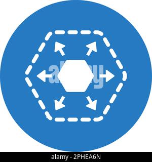 Definire, delimitare, delimitare l'icona. è utilizzato per la progettazione e lo sviluppo di siti web, commerciali, supporti di stampa, web o qualsiasi tipo di progetto di progettazione. Illustrazione Vettoriale