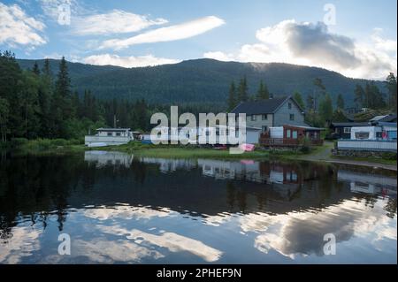 Lago Mosvatnet nel comune di Stavanger nella contea di Rogaland, Norvegia Foto Stock