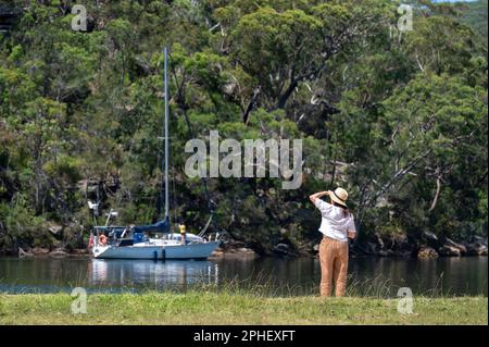 Bobbin Head nel Parco Nazionale di Kuring-Gai Chase, New South Wales, Australia, dove il fiume Hawkesbury scorre nell'Oceano Pacifico. Foto Stock