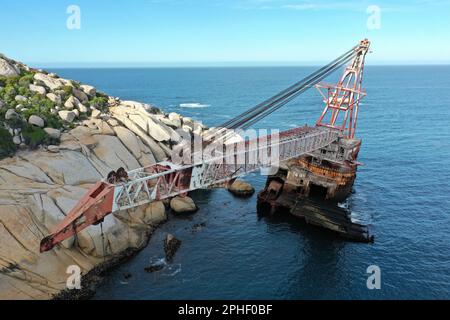 Lo storico relitto della BOS 400 si aggirano su Duiker Point, vicino a Sandy Bay Foto Stock