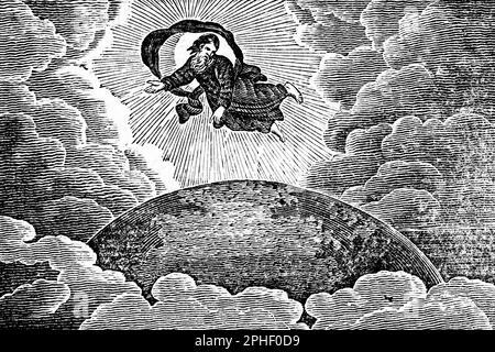 La creazione del mondo, bibbia storica 1831, illustrazione Foto Stock