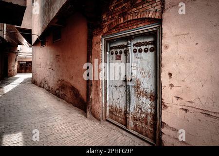 La centenaria Città Vecchia di Kashgar si trova nel centro di Kashgar. E' un classico rappresentante della cultura di Kashgar e Uyghur. Foto Stock