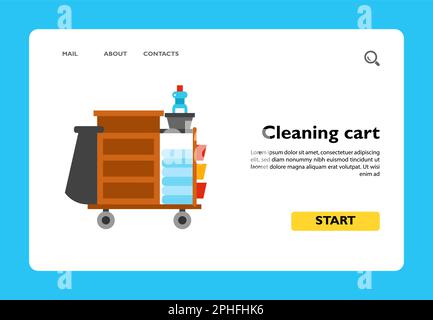 Icona del carrello per la pulizia dell'hotel Illustrazione Vettoriale