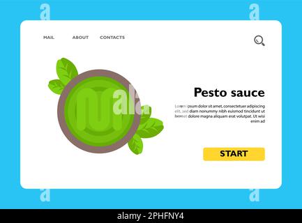 Icona verde salsa di pesto Illustrazione Vettoriale