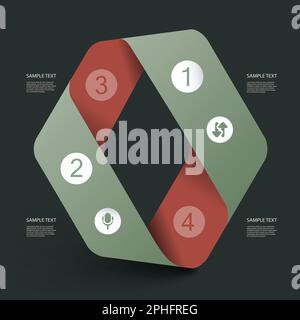 Progettazione infografica - nastro di carta Illustrazione Vettoriale