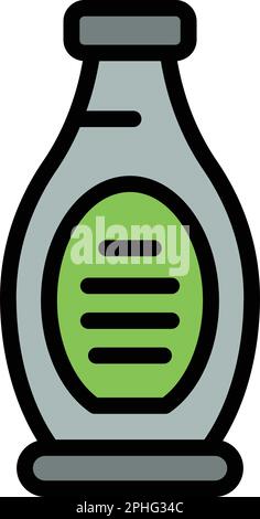 Vestirsi wasabi icona. Contorno medicazione wasabi icona vettoriale per web design isolato su sfondo bianco piatto Illustrazione Vettoriale