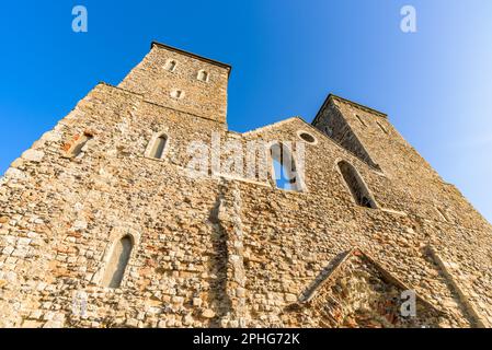 Reculver Towers and Park, vicino a Herne Bay nel Kent, Inghilterra Foto Stock