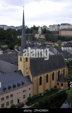 Chiesa di San Giovanni a Grund, Abbazia di Neumünster, Abtei Neimënster, città vecchia, Lussemburgo, Granducato di Lussemburgo, Europa, Patrimonio Mondiale dell'Umanità Foto Stock