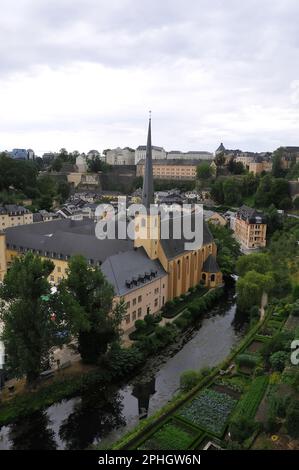 Chiesa di San Giovanni a Grund, Abbazia di Neumünster, Abtei Neimënster, città vecchia, Lussemburgo, Granducato di Lussemburgo, Europa, Patrimonio Mondiale dell'Umanità Foto Stock