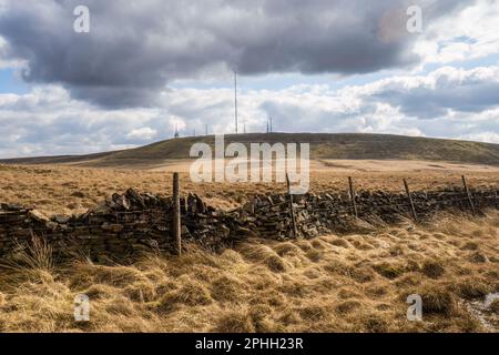 White Coppice, Great Hill e Anglezarke Circular è un percorso di 9,2 km situato vicino a Chorley, Lancashire, Inghilterra, che presenta un lago ed è valutato Foto Stock