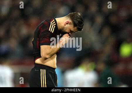 COLONIA - Niclas Fullkrug di Germania durante la partita amichevole tra Germania e Belgio allo stadio RheinEnergie il 28 marzo 2023 a Colonia, Germania. AP | Dutch Height | BART STOUTJESDYK Foto Stock