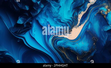 Struttura astratta in marmo blu. Illustrazione vettoriale. Sfondo Illustrazione Vettoriale