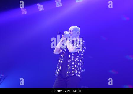 Max Pezzali, former singer of the 883 group, performing live on stage at  PalaPartenope in Napoli (Photo by Paola Visone/Pacific Press Stock Photo -  Alamy