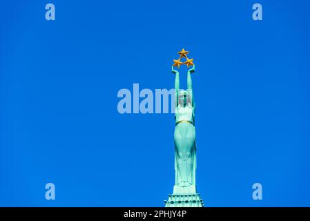 Particolare del monumento alla libertà a riga, Lettonia. . Foto Stock