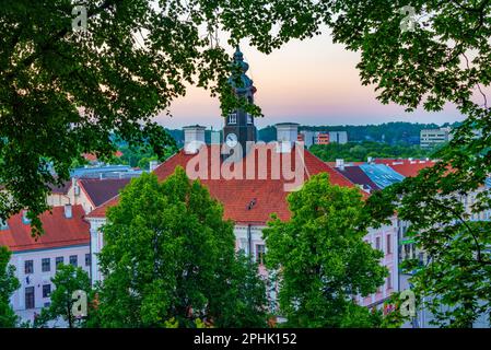 Veduta aerea del municipio di Tartu, Estonia. Foto Stock