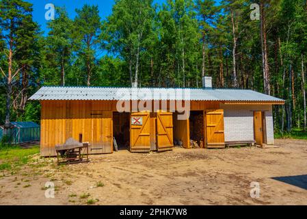 Museo all'aperto estone a Tallin. Foto Stock