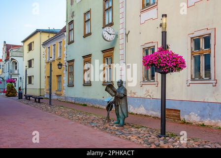 Statua di Johann Voldemar Jannsen a PГ¤rnu, Estonia. Foto Stock