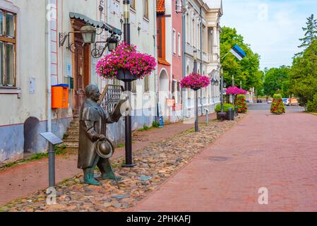 Statua di Johann Voldemar Jannsen a PГ¤rnu, Estonia. Foto Stock