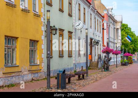 Statua di Johann Voldemar Jannsen a PГ¤rnu, Estonia. Foto Stock