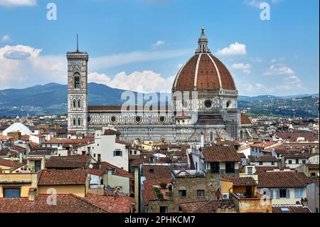Veduta aerea del centro storico di Firenze Foto Stock