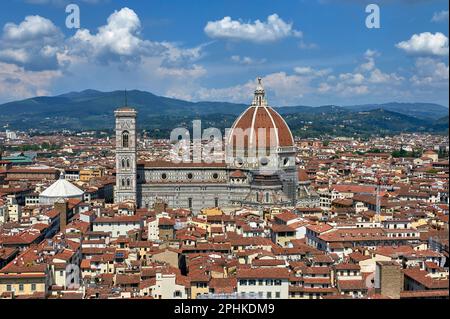 Veduta aerea del centro storico di Firenze Foto Stock
