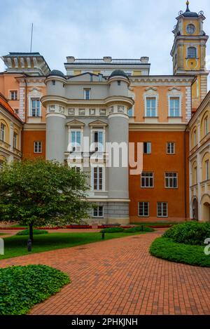 Cortile dell'università di Vilnius in Lituania. Foto Stock