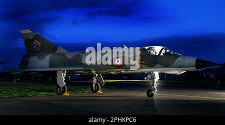 Il Dassault Mirage III è una famiglia di aerei da combattimento monotomotore, monotomotore, a due posti, sviluppati e prodotti dalla compagnia aerea francese Dassaul Foto Stock